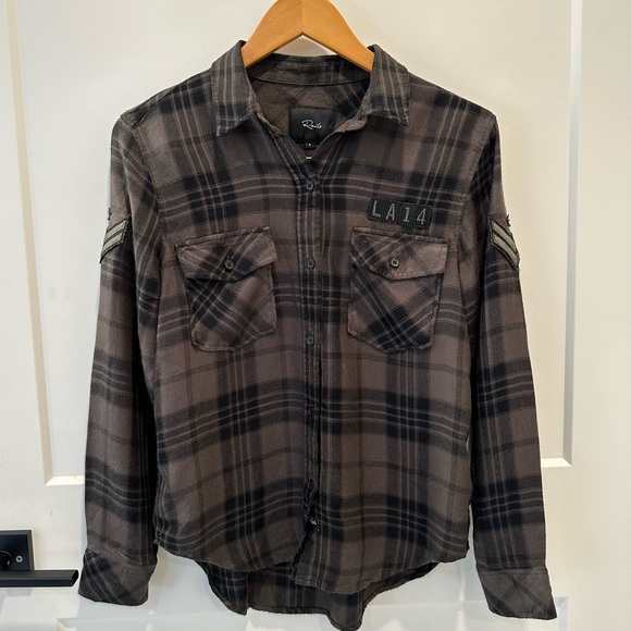 RAILS Women's Pepper Plaid Button Front Shirt Size S - Picture 6 of 13